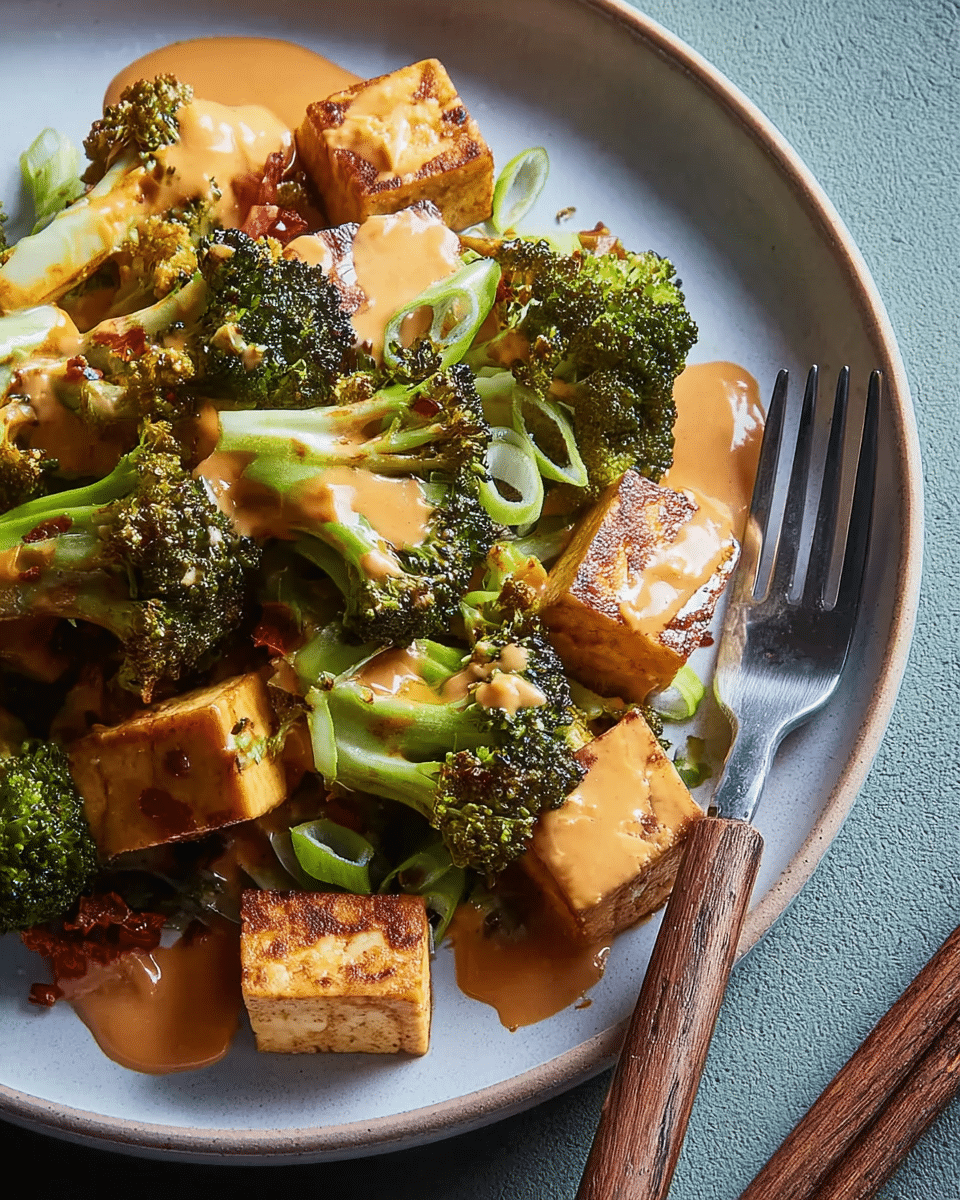 Roasted Tofu Broccoli: Spicy Curry Peanut Magic Meal
