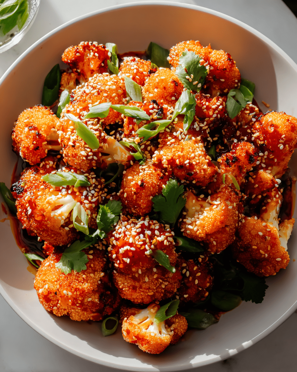 Gochujang Cauliflower Wings: Spicy Crispy Vegan Delight!