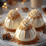 Gingerbread Latte Mousse Domes: Festive Dessert Magic!