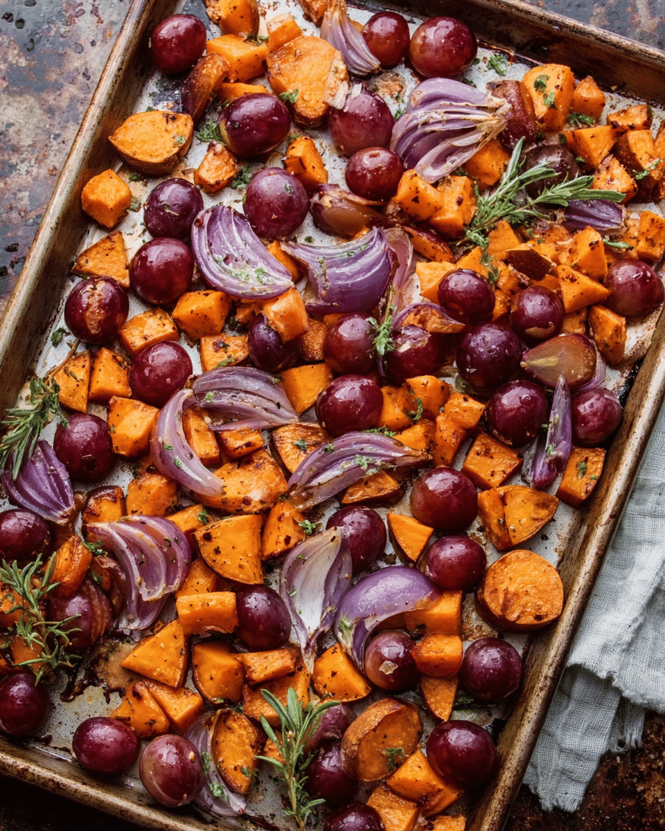 Sheet Pan Roasted Grapes: Sweet Potato Magic You'll Love