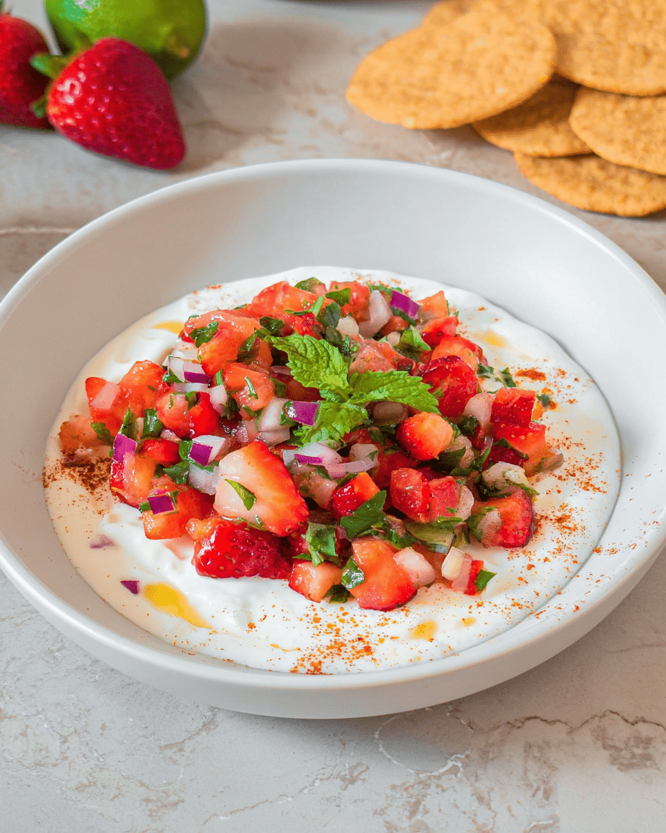 Strawberry Pico de Gallo With Greek Yogurt