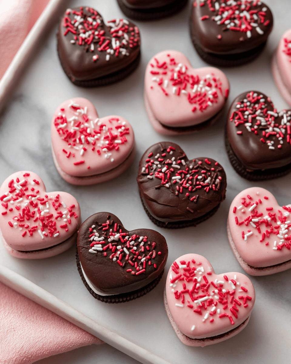 Heart-Shaped Chocolate-Dipped Oreos: Romantic Treat You'll Love!
