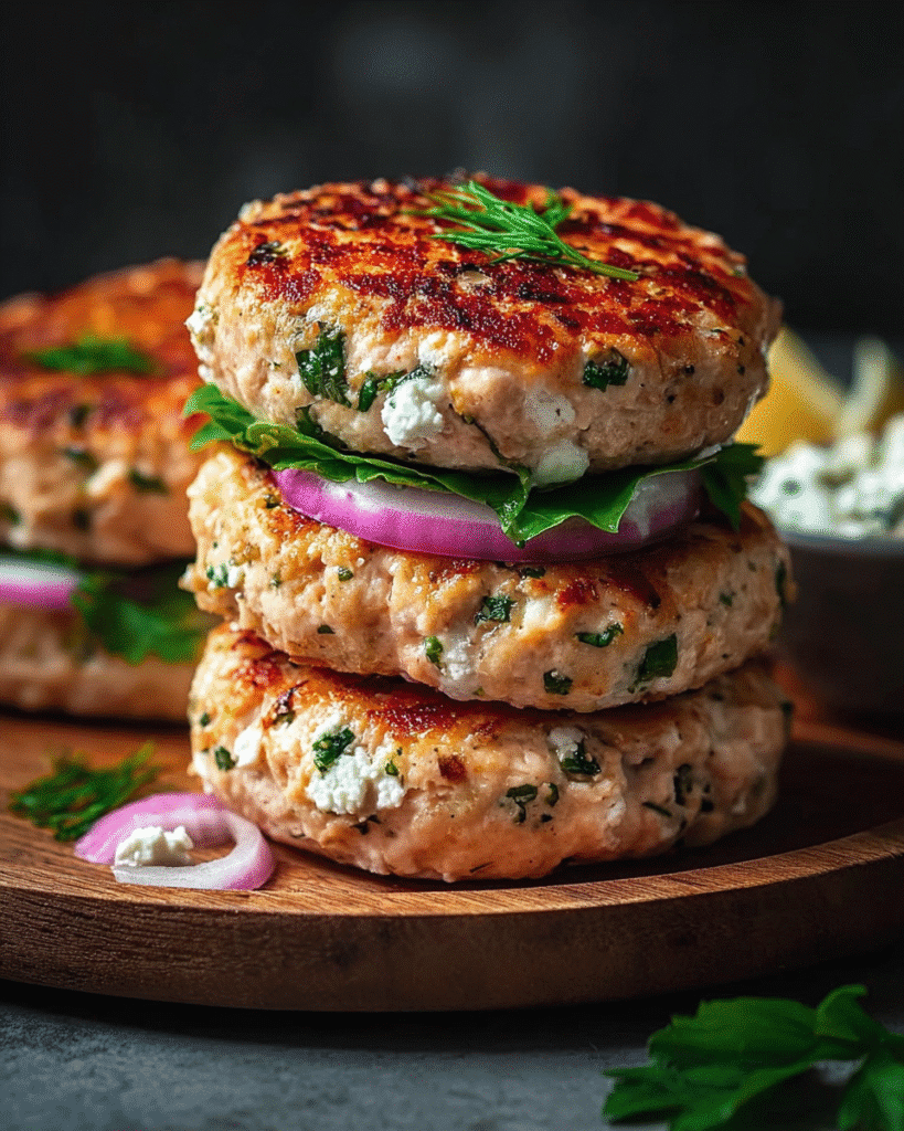 Greek Chicken Feta Burgers: Best Juicy Recipe Youll Ever Try