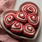 Heart-Shaped Red Velvet Cinnamon Rolls: Sweet Love in Every Bite