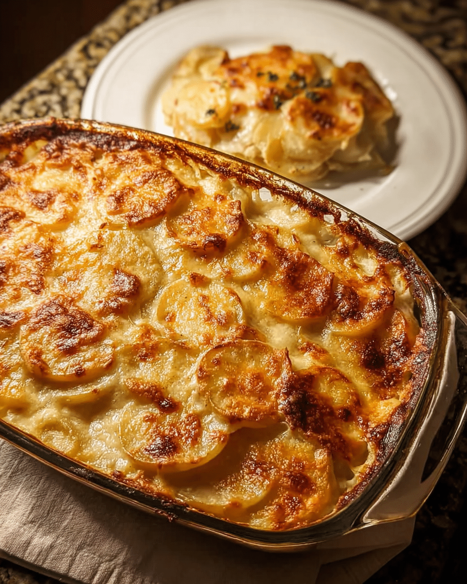 Cheesy Easy Side Scalloped Potatoes: Creamy Comfort in Minutes!