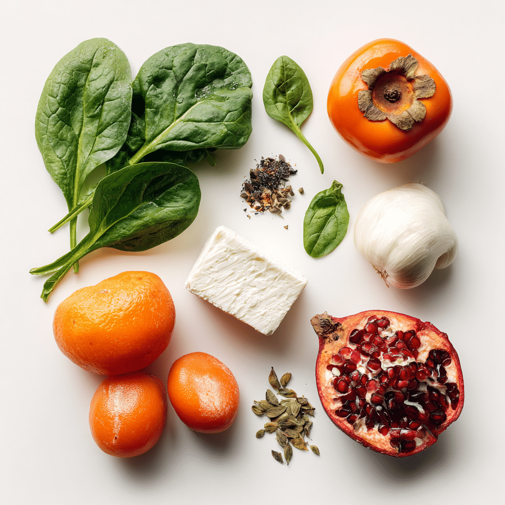 Spinach Persimmon Salad: A Tangy Gourmet Delight