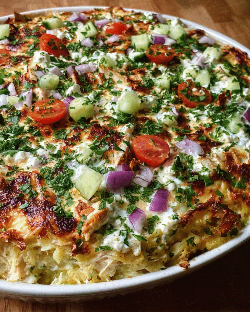 Dump-and-Bake Chicken Tzatziki Casserole: One-Pan Magic!