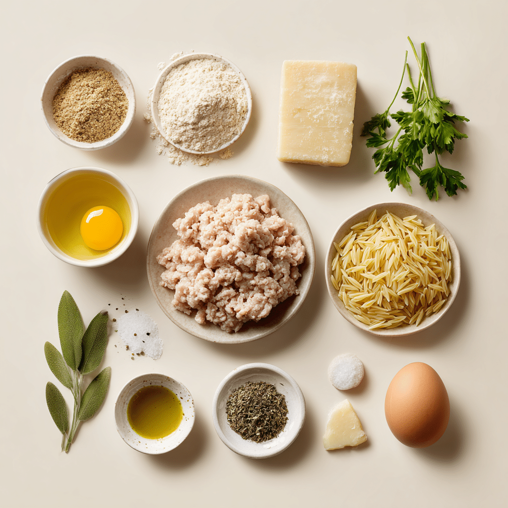 Baked Sage Chicken Meatballs: A Creamy Orzo Dream