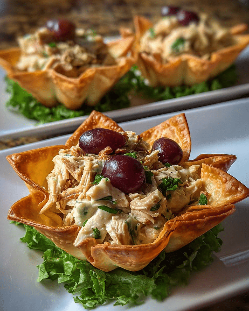How to Make Irresistible Chicken Salad Wonton Cups in Minutes