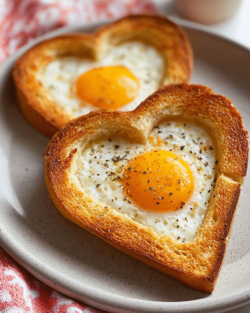 How to Make Heart Egg-in-a-Hole Toast for a Romantic Breakfast