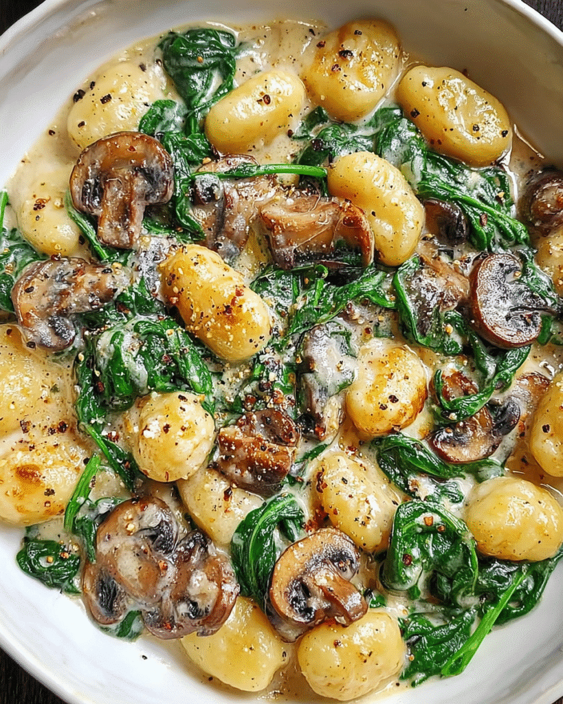 Creamy Spinach Mushroom Gnocchi: Easy Comfort Food Magic!