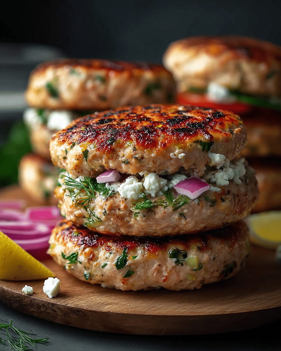 Greek Chicken Feta Burgers: Best Juicy Recipe Youll Ever Try