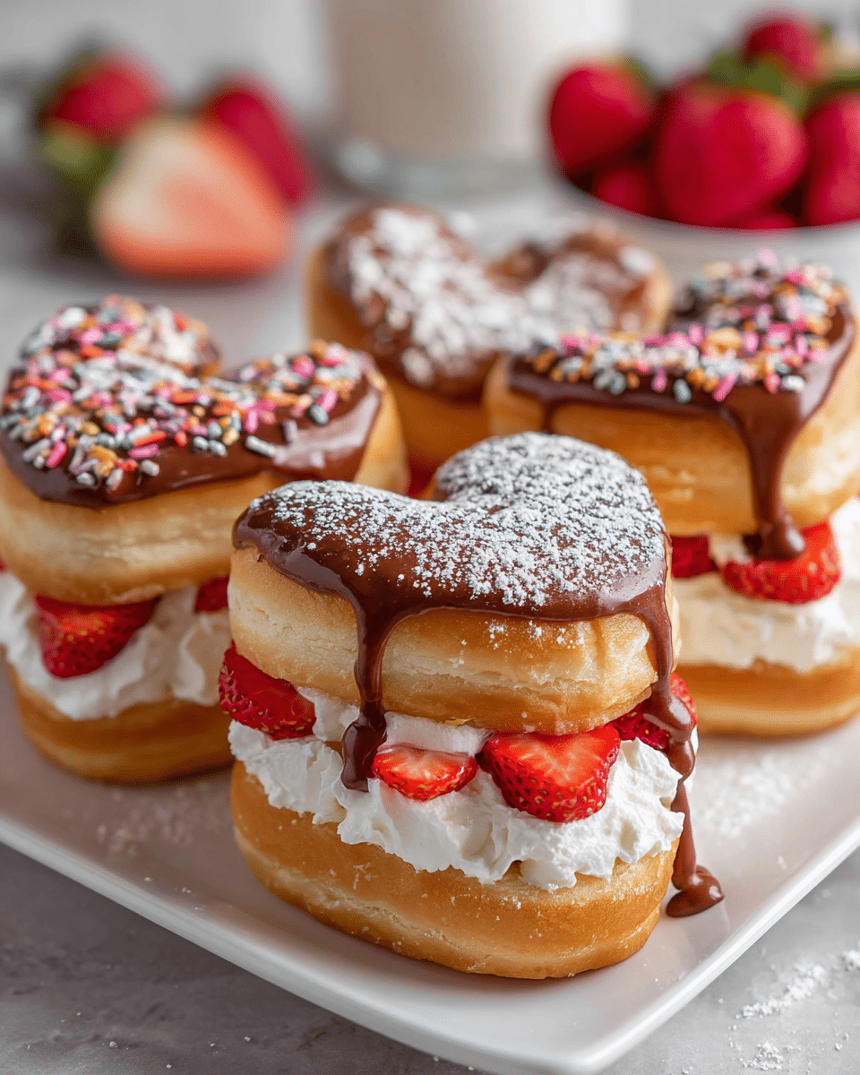 Heart-Shaped Donut Sandwiches: 5 Irresistible Sweet Treats!