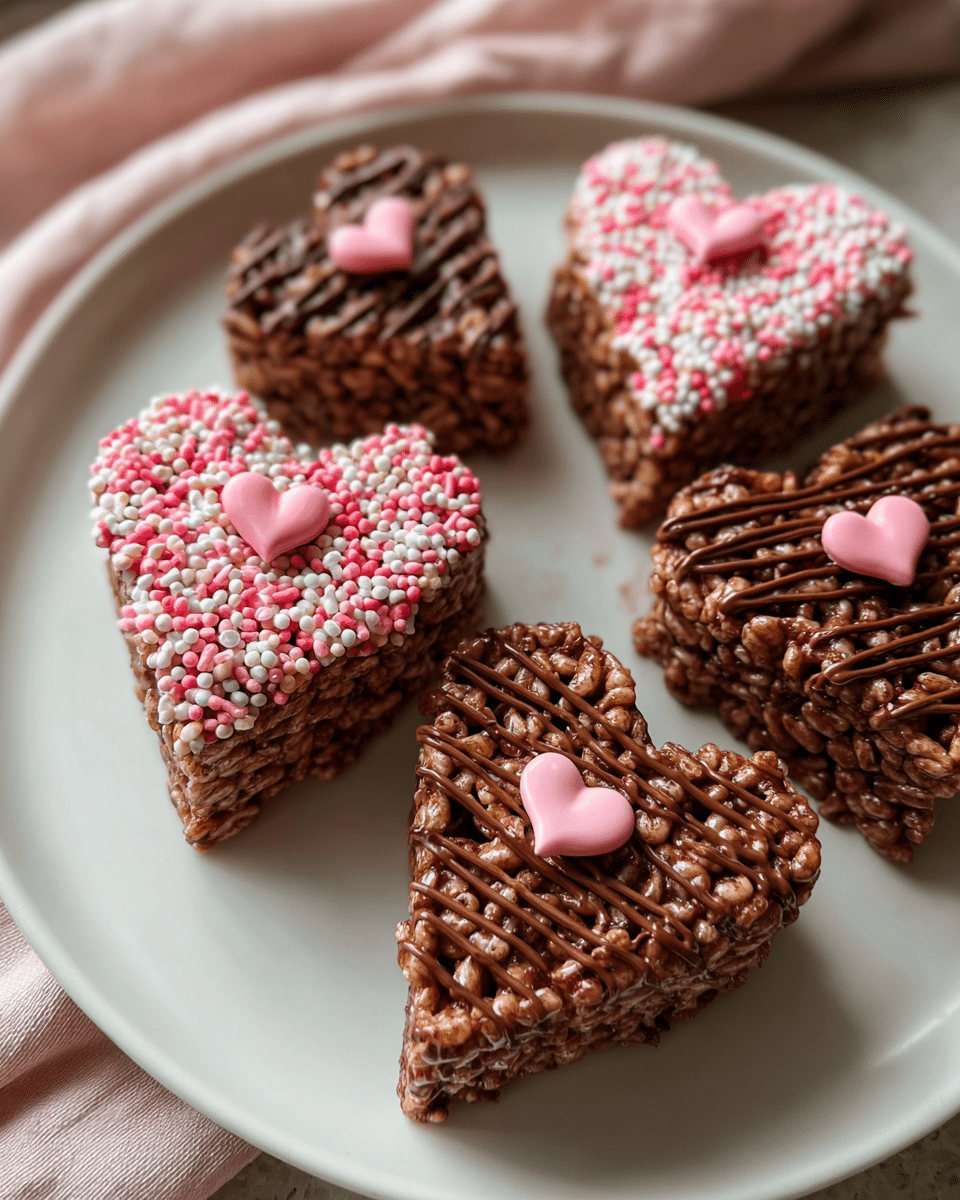 Heart-Shaped Chocolate Rice Krispie Treats: Sweet Love Bites!