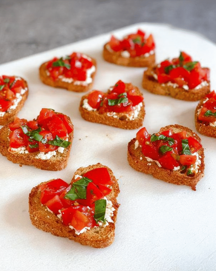 Bruschetta Hearts: Mouthwatering Bites That'll Wow Guests