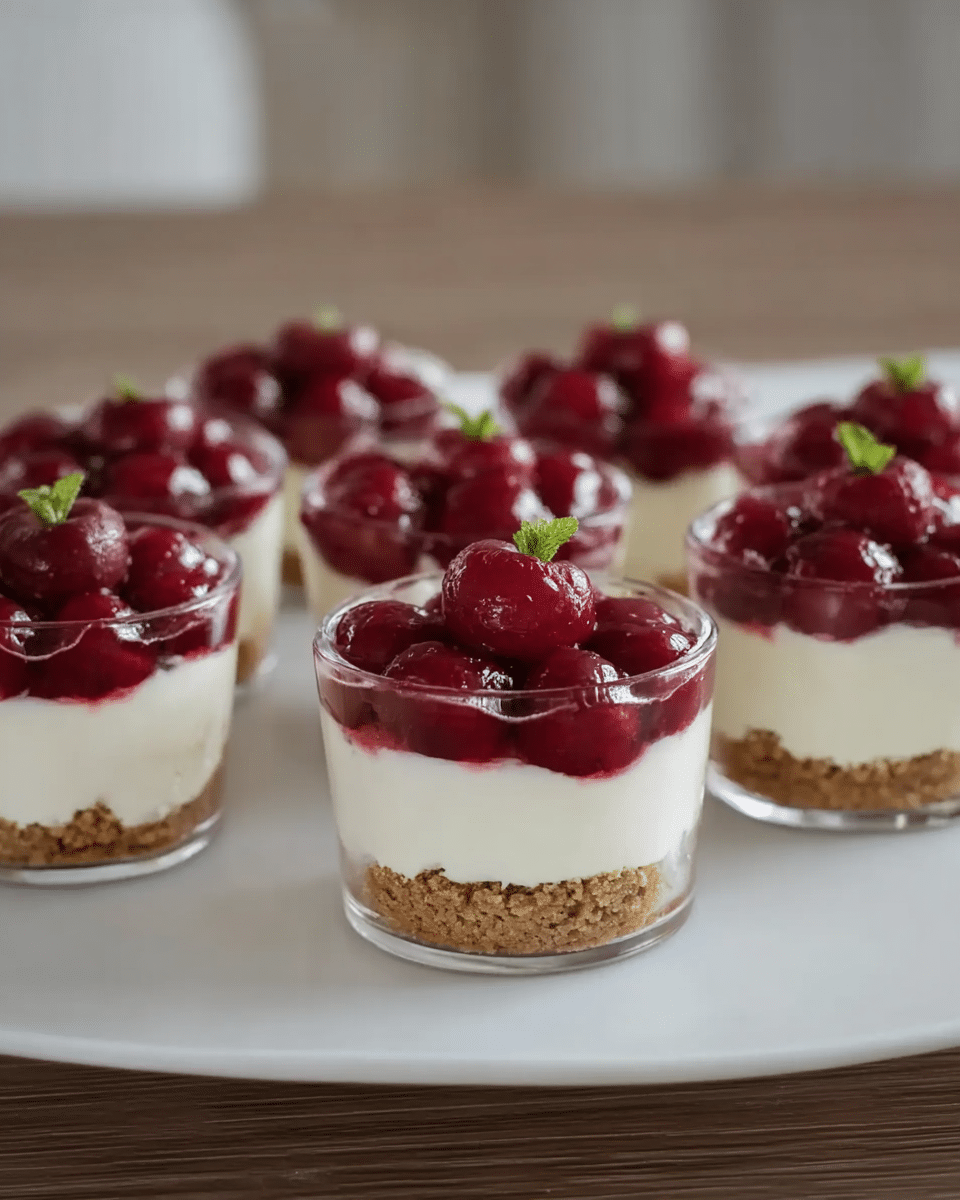 No-Bake Cherry Cheesecake Cups: 5 Minute Creamy Delight
