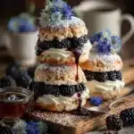 Blackberry Earl Grey Cream Bombs with delicate cream and tea-infused flavors.