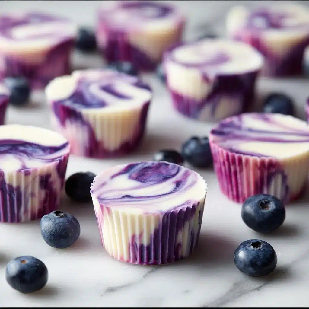 Blueberry swirl yogurt bites packed with flavor and nutrition