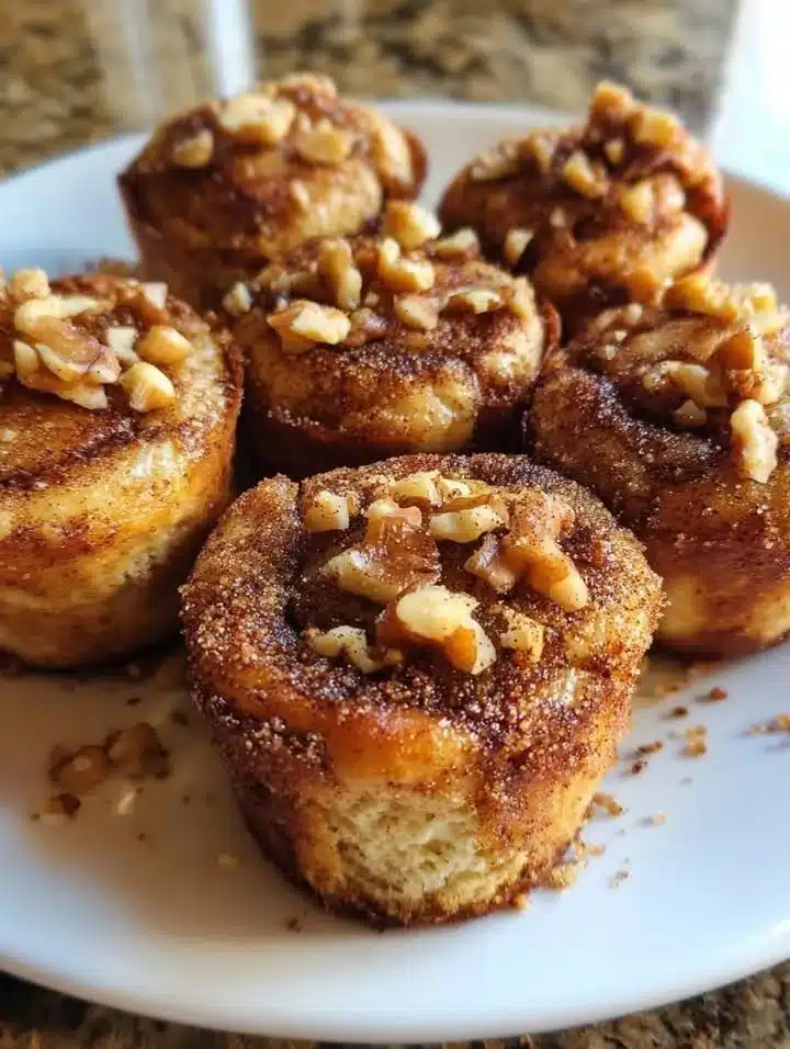 Delicious cinnamon roll protein muffins fresh out of the oven