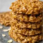 Classic peanut butter no-bake cookies on a plate, ready to enjoy.