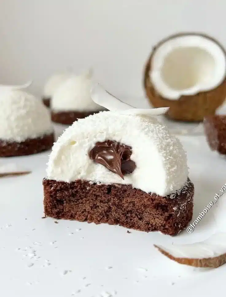 Coconut Dome with Chocolate Spread