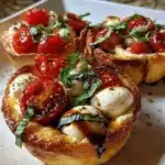 Delicious Cottage Cheese Caprese Pizza Cups with fresh ingredients