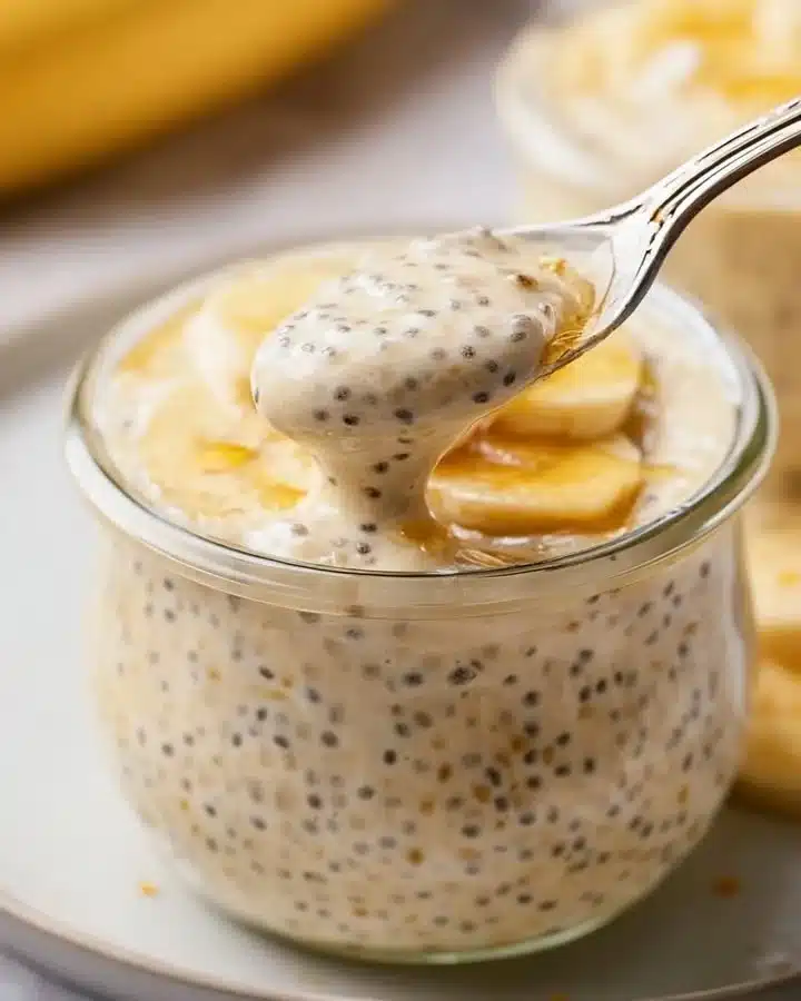 Creamy Banana Chia Honey Milk Pudding
