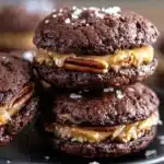 German Chocolate Whoopie Pies with creamy coconut frosting and rich chocolate cake