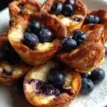Delicious protein-packed blueberry pancake cups ready to eat