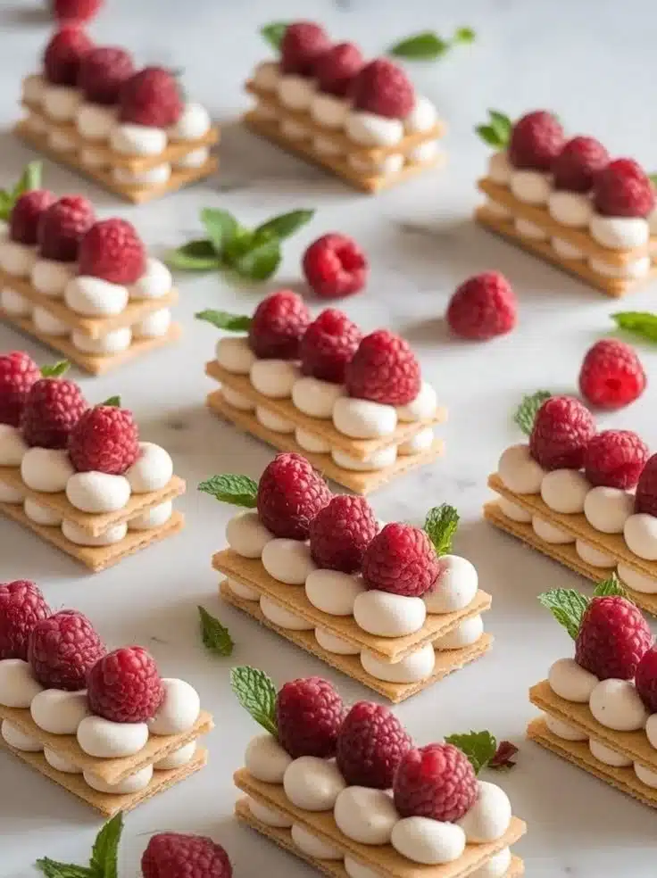 Raspberry Cream Napoleons