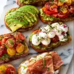 Delicious avocado toast with fresh toppings on whole grain bread