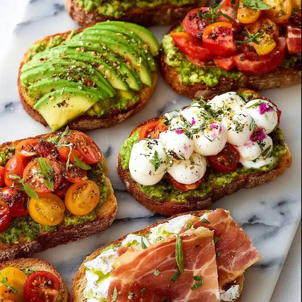 Delicious avocado toast with fresh toppings on whole grain bread