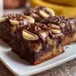 Delicious banana bread brownies with a fudgy texture and rich flavor.