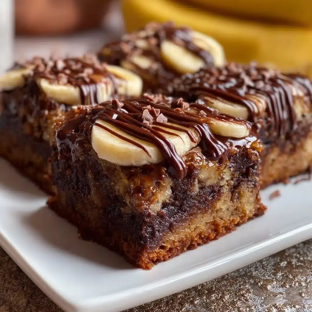 Delicious banana bread brownies with a fudgy texture and rich flavor.