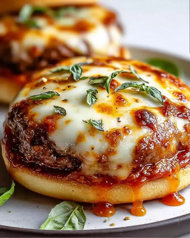 Cheesy Italian-Style Pizza Burger