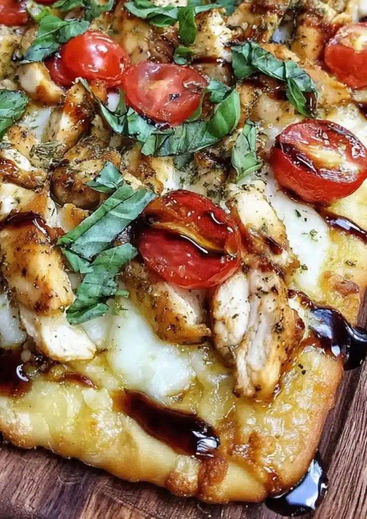 Chicken Caprese Flatbread