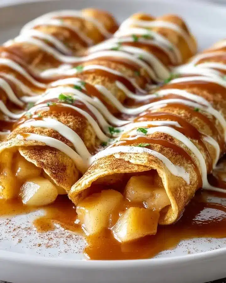 Cinnamon Caramel Apple Pie Enchiladas