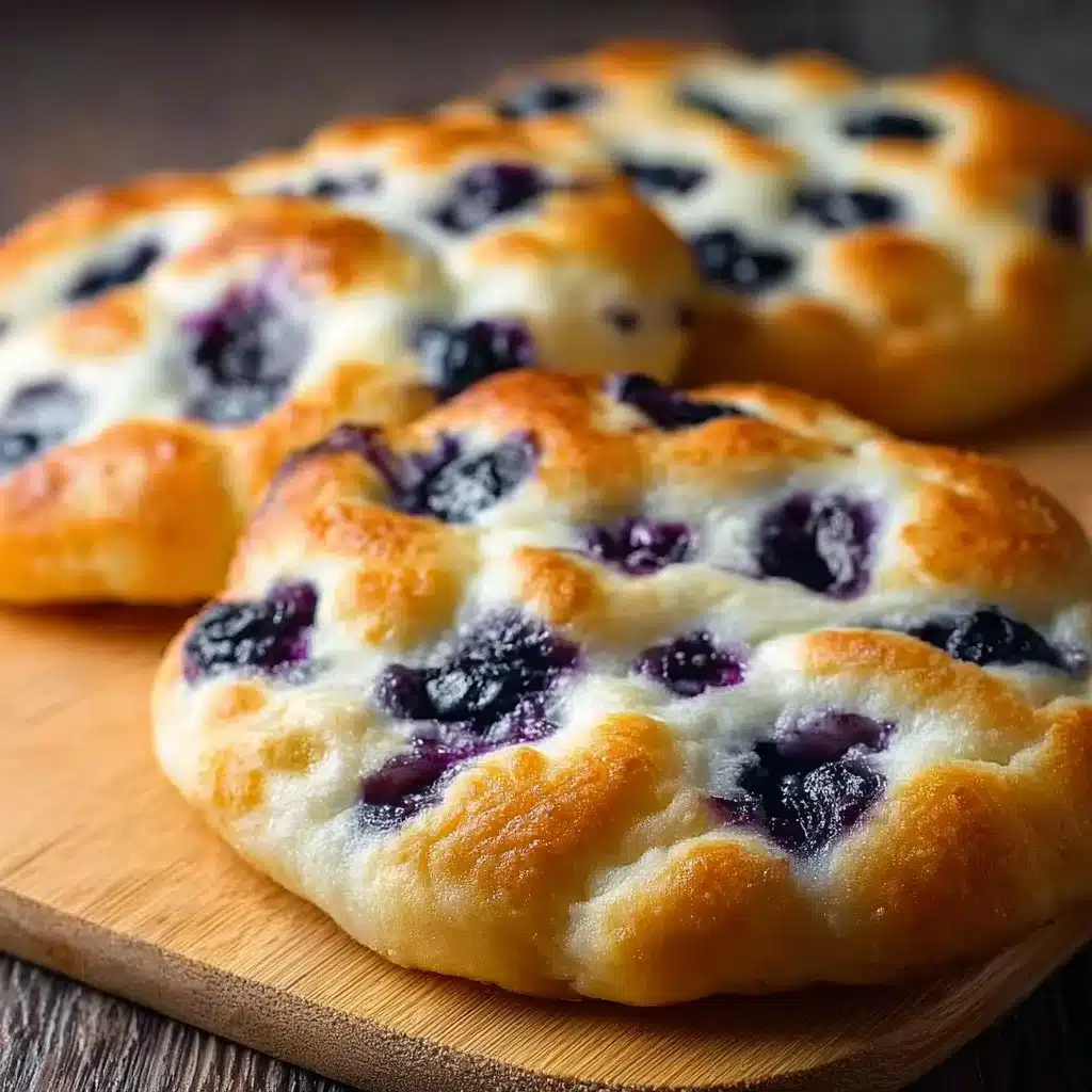 Cottage cheese blueberry cloud bread, a light and fluffy low-carb recipe
