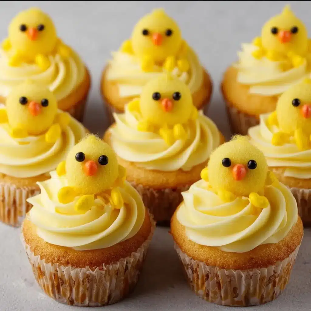 Decorative Easter Chick Cupcakes for a festive spring celebration