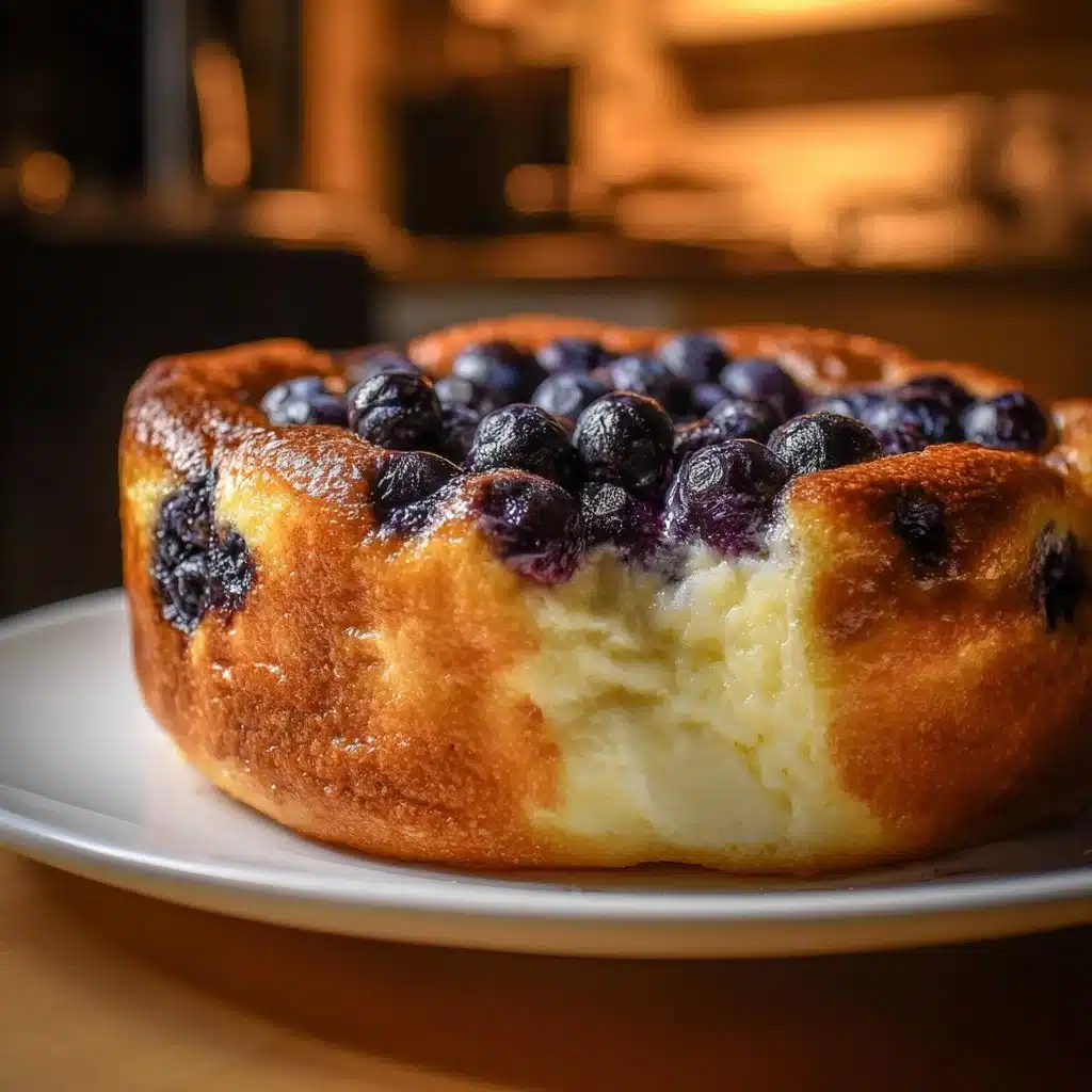 Fluffy cottage cheese blueberry cloud bread recipe for a low-carb treat