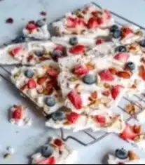 Frozen Yogurt Bark with Berries and Nuts