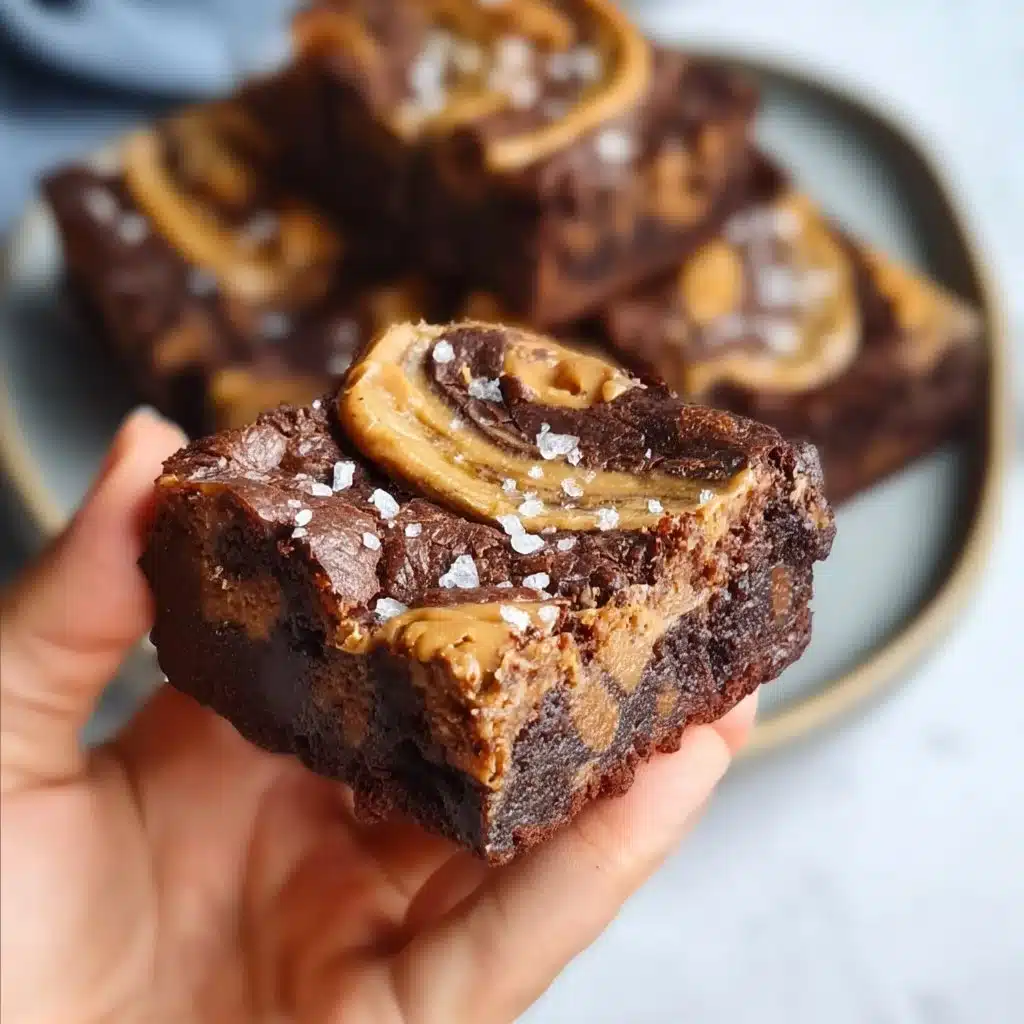 Delicious and healthy banana brownies on a wooden table
