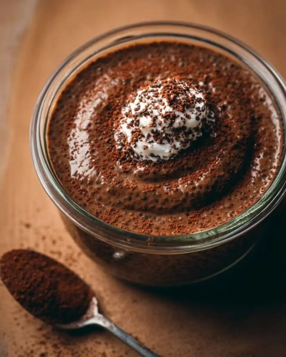 High Protein Chocolate Chia Seed Pudding