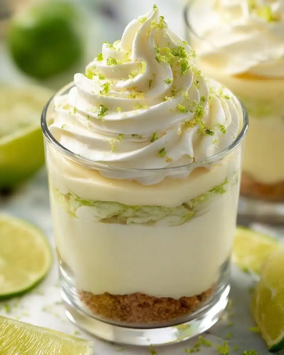 Delicious Key Lime Cheesecake Parfaits in serving glasses