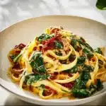 Delicious Mediterranean Veggistrone served with Spinach, Feta & Rice Casserole