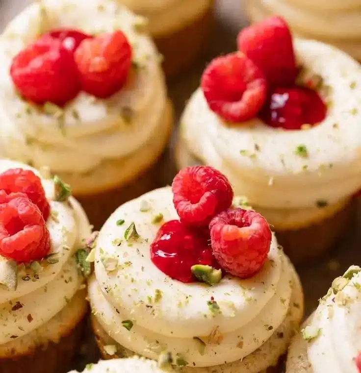 Moist Lemon Cupcakes with Raspberry Filling