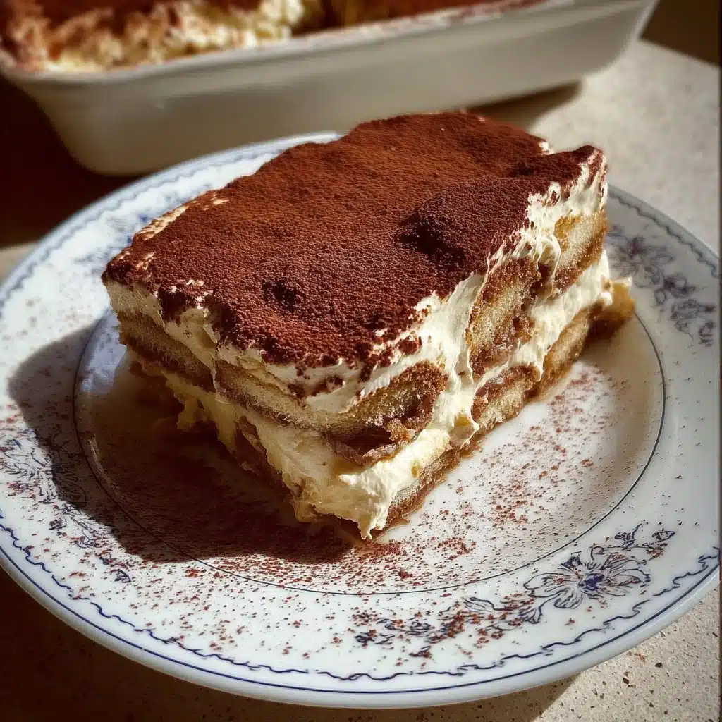 Healthy protein-packed tiramisu dessert with creamy layers and coffee flavor