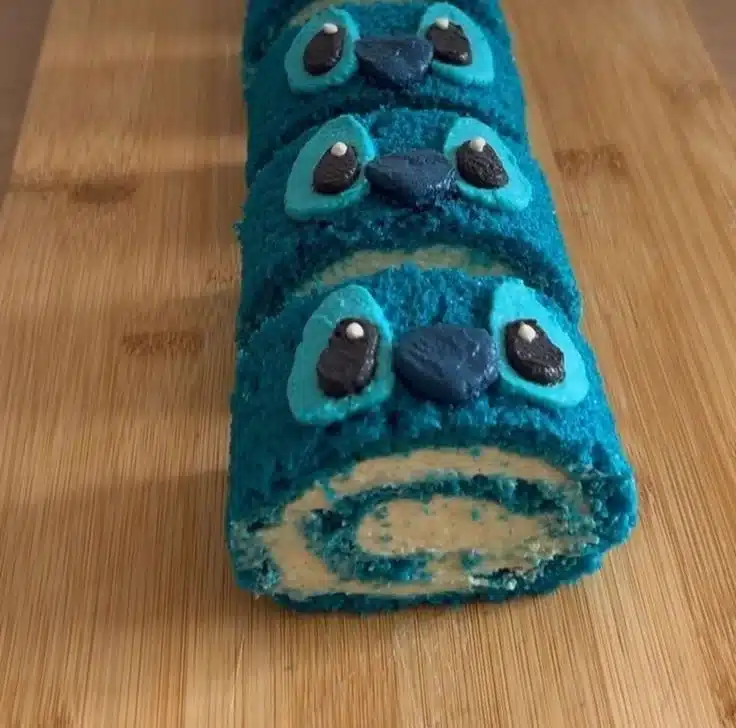 Stitch-Inspired Tropical Blue Cake Roll