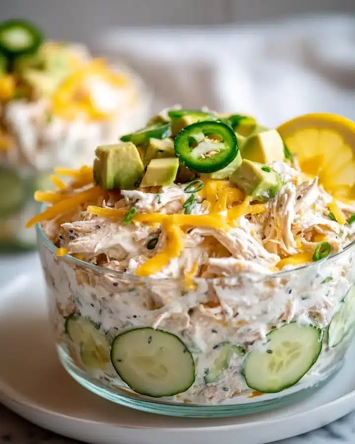 Zesty Lemon Pepper Ranch Chicken Cottage Cheese Bowl