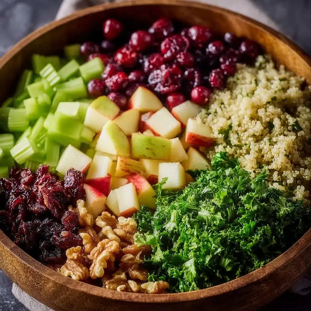 Colorful Apple Quinoa Salad with fresh ingredients and vibrant presentation